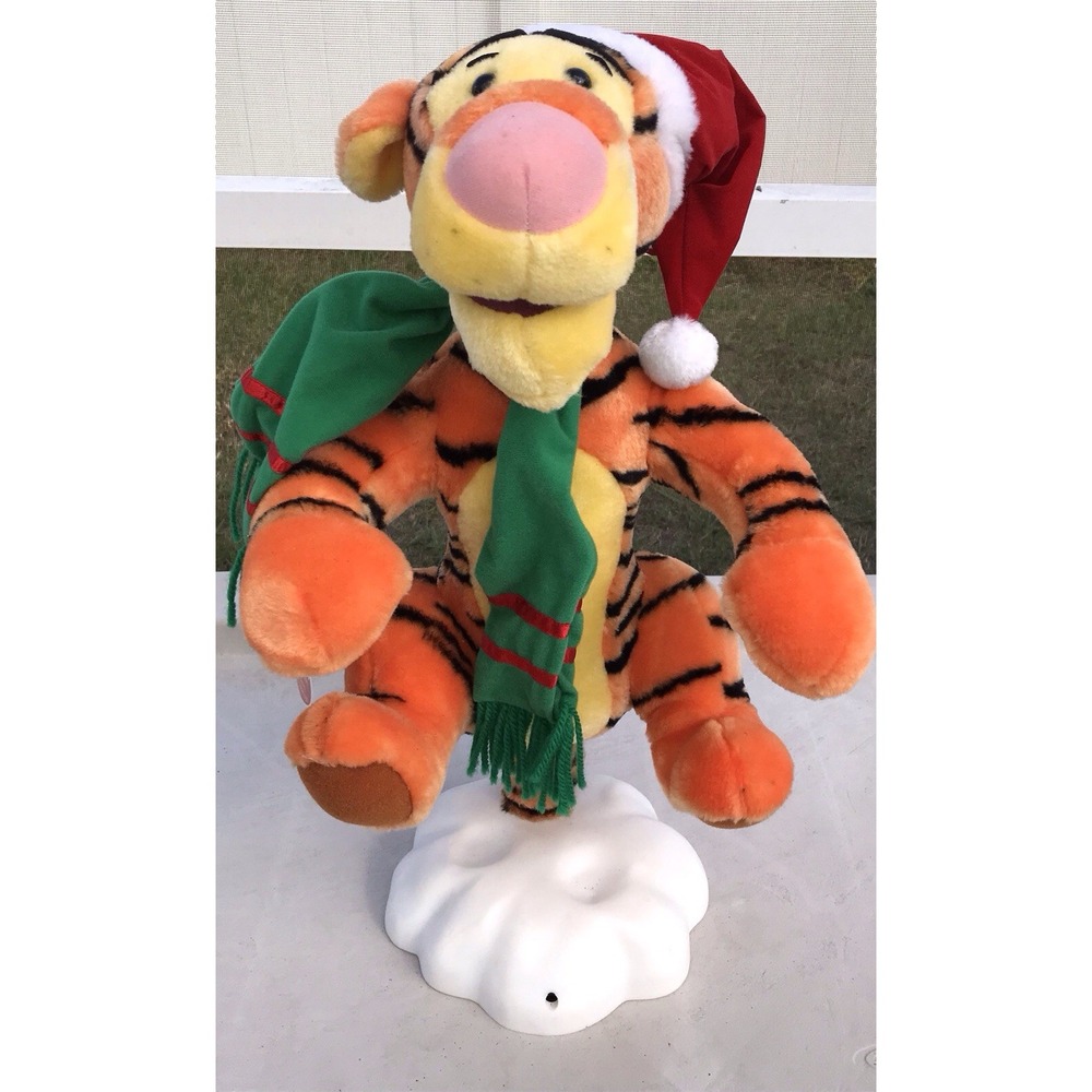 Vintage Talking Bouncing Tigger 22" Animated Christmas Greeter Disney Pooh Telco